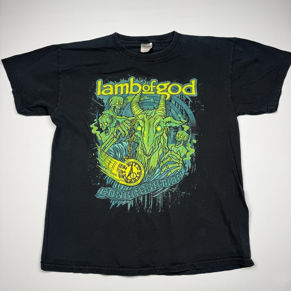Lamb Of God Shirt Mens Large Black Congregation Graphic Metal Band Tee